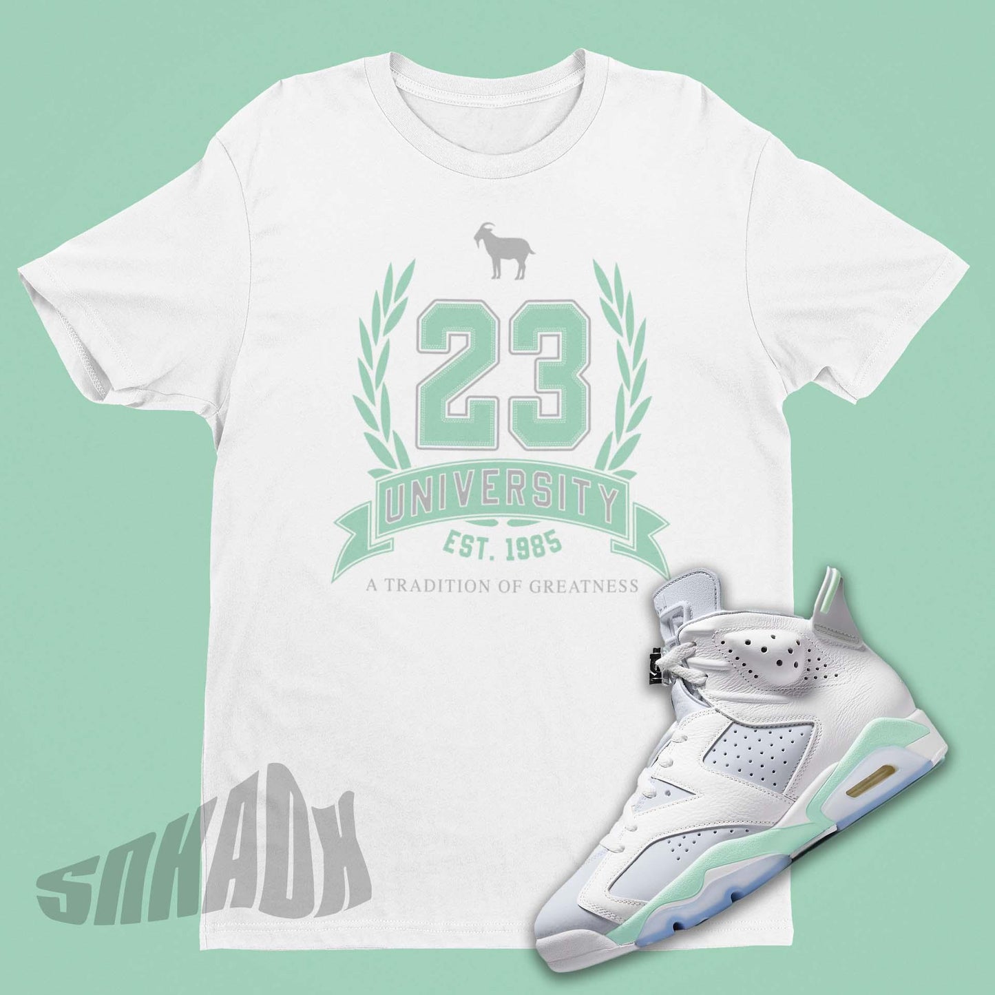 Air Jordan 6 Mint Foam Matching Shirt