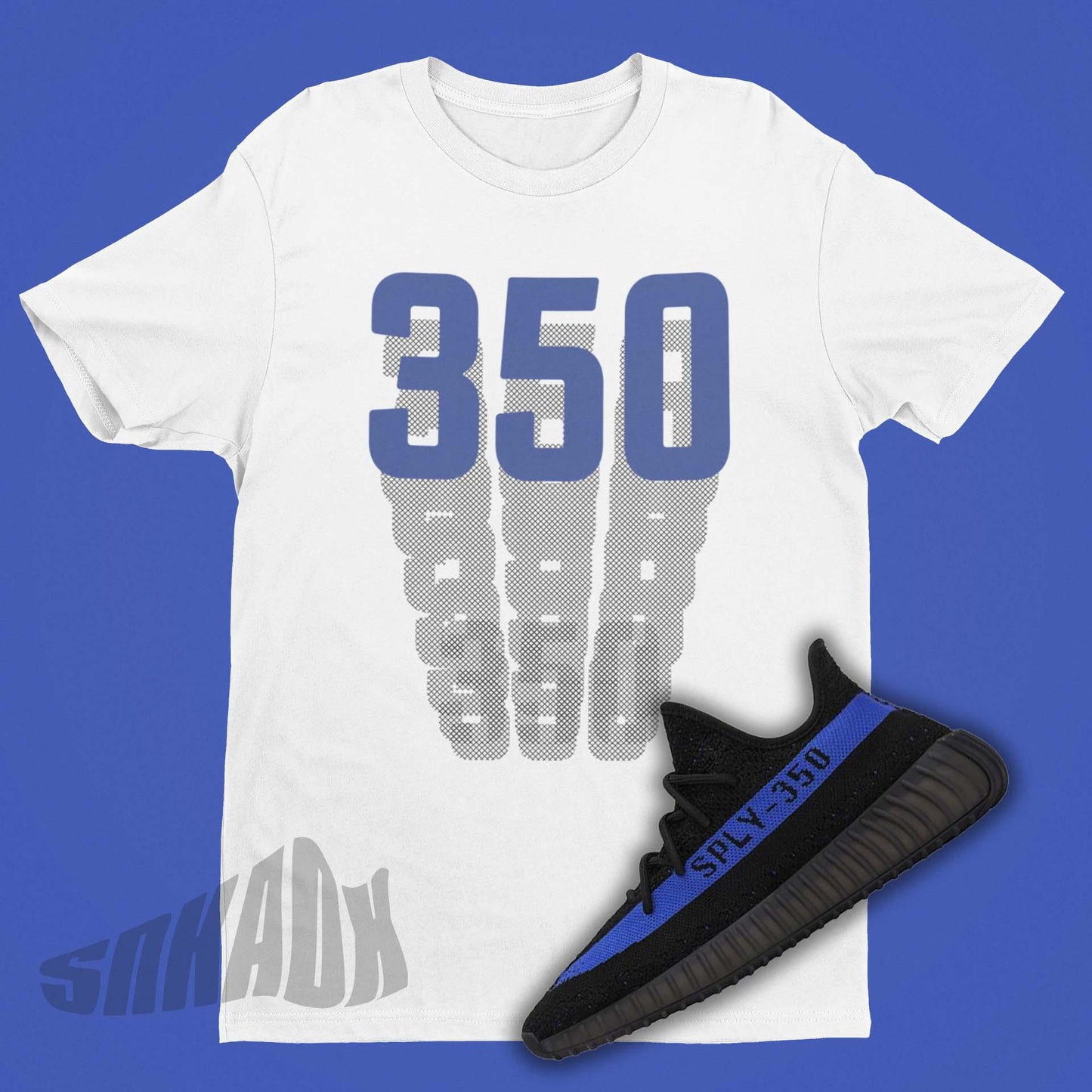 Yeezy 350 Boost V2 Dazzling Blue Matching Shirt