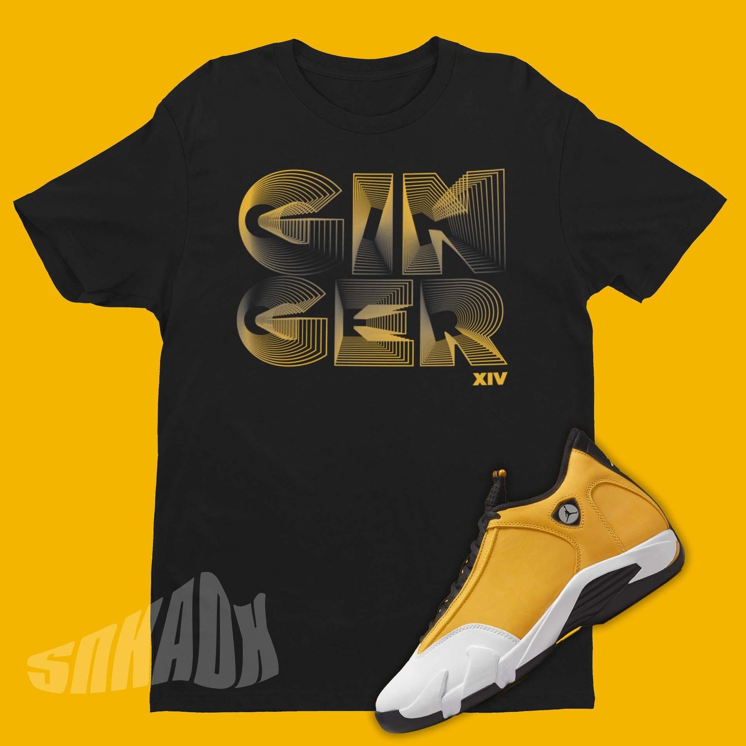 3D Burst Shirt To Match Air Jordan 14 Light Ginger