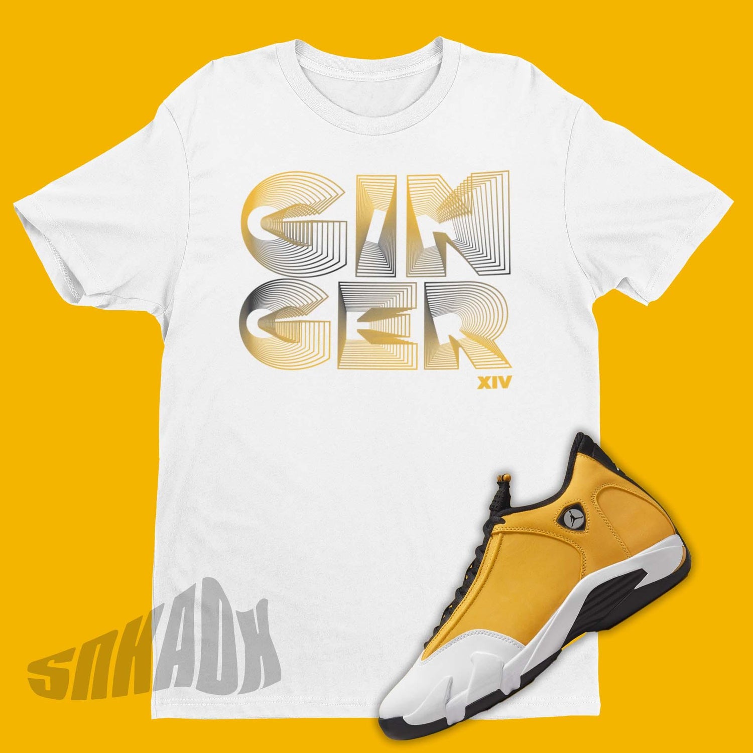 3D Burst Shirt To Match Air Jordan 14 Light Ginger