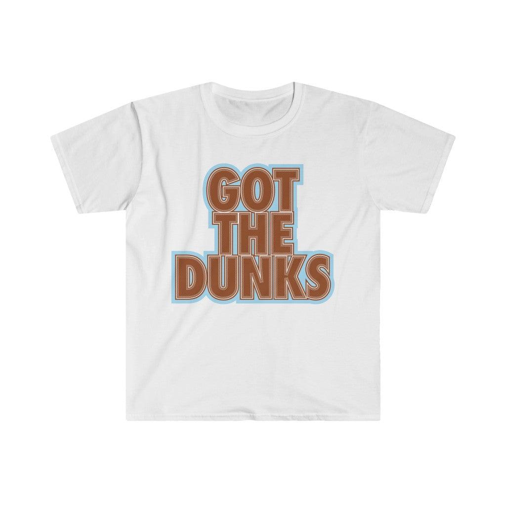 white dunk match tee