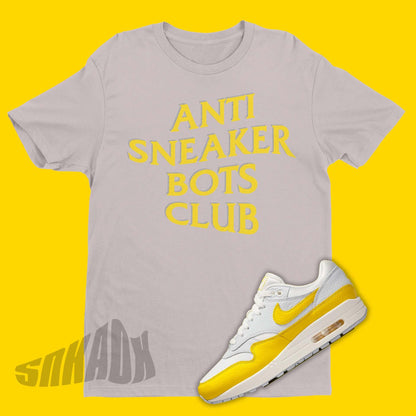 Anti Sneaker Bots Club Shirt To Match Air Max 1 Tour Yellow
