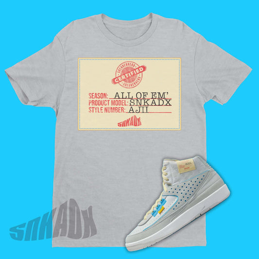 Shirt To Match Union LA Air Jordan 2 Grey Fog