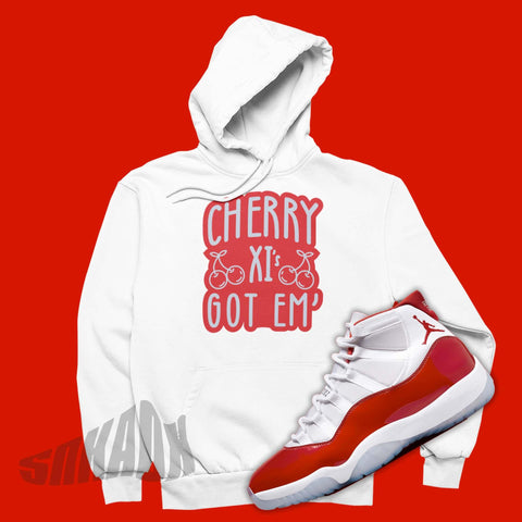 jordan 11 cherry matching hoodie