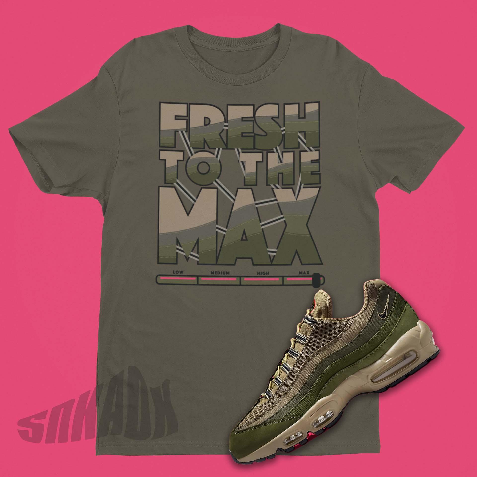 Nike Air Max 95 Olive Match Shirt | Fresh Tee | SNKADX