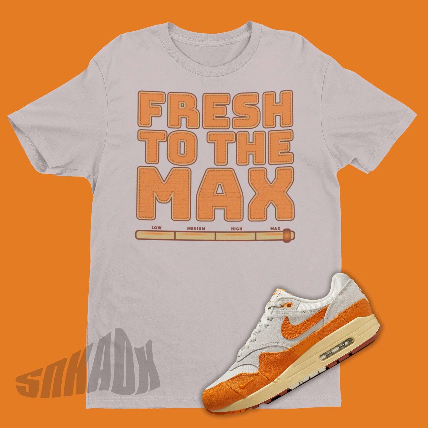 Nike Air Max 1 Master Magma Orange Sneaker Shirt And Sneaker Matching Outfits â SNKADX