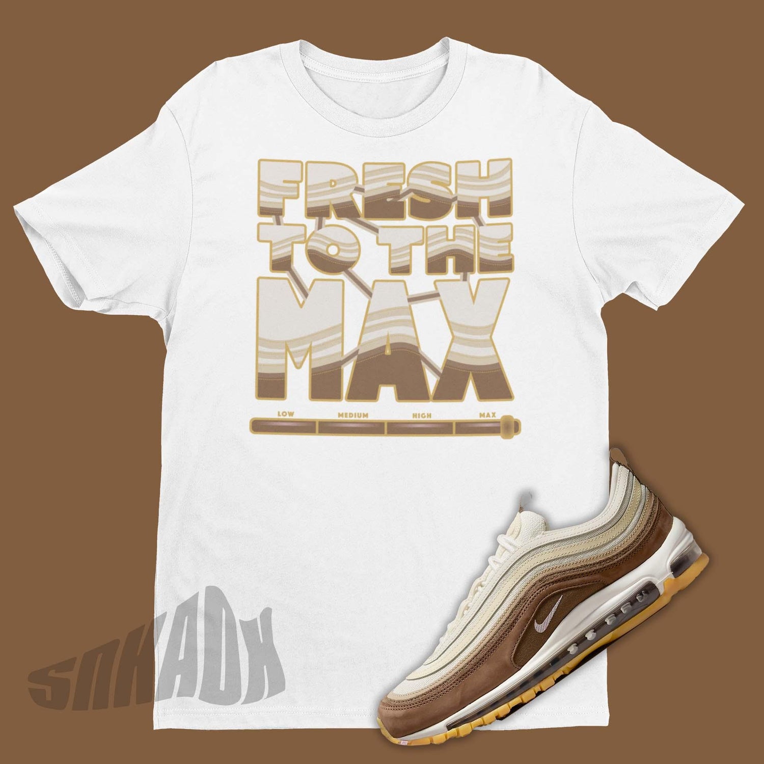 Fresh To The Max Shirt To Match Nike Air Max 97 Muslin and Pink Foam