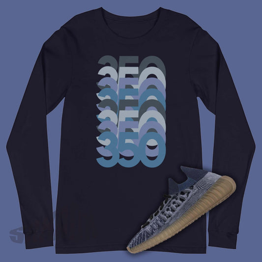 Yeezy 350 BOOST V2 CMPCT Slate Blue match Long Sleeve Shirt