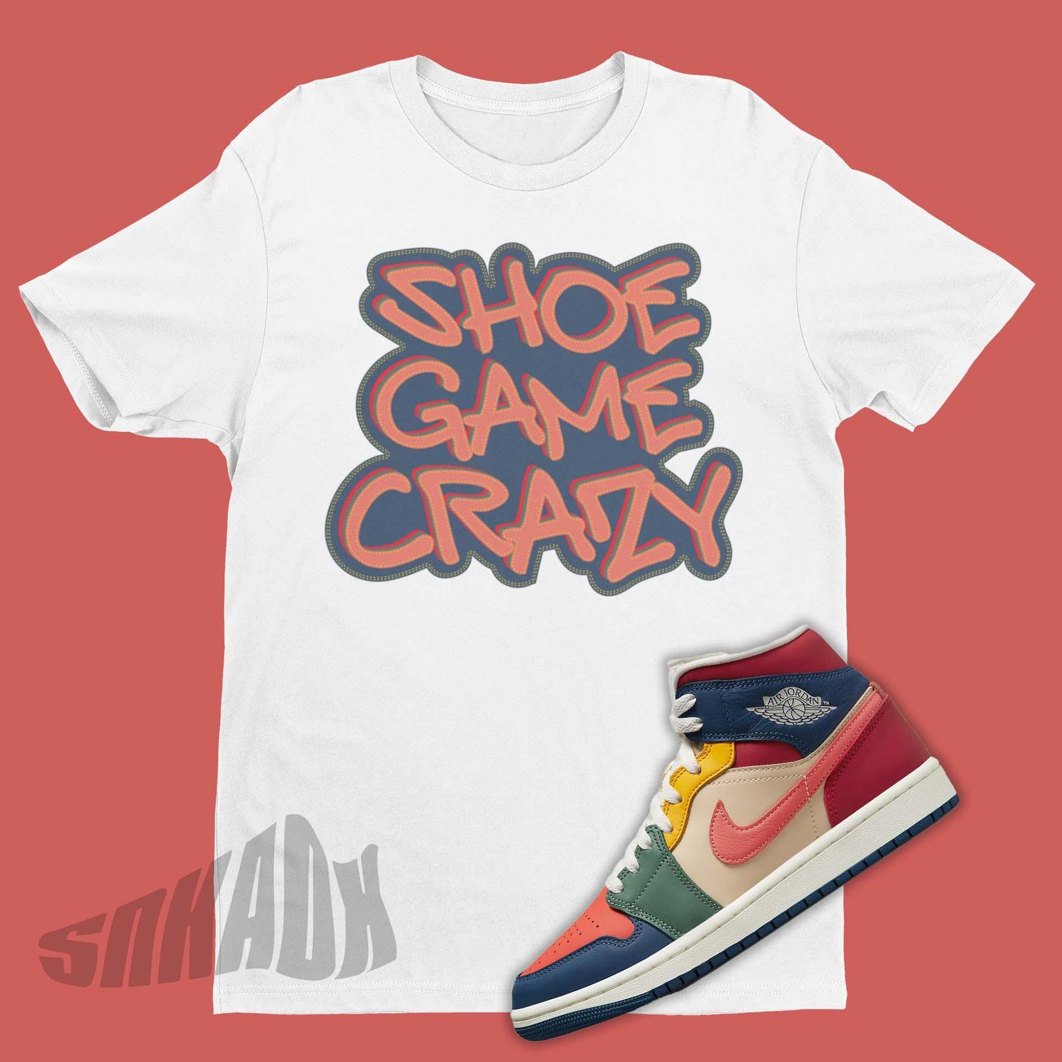 air jordan 1 multicolor match tee