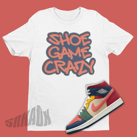 Multicolor Jordan 1 Matching Shirt Sneaker Match Tee SNKADX