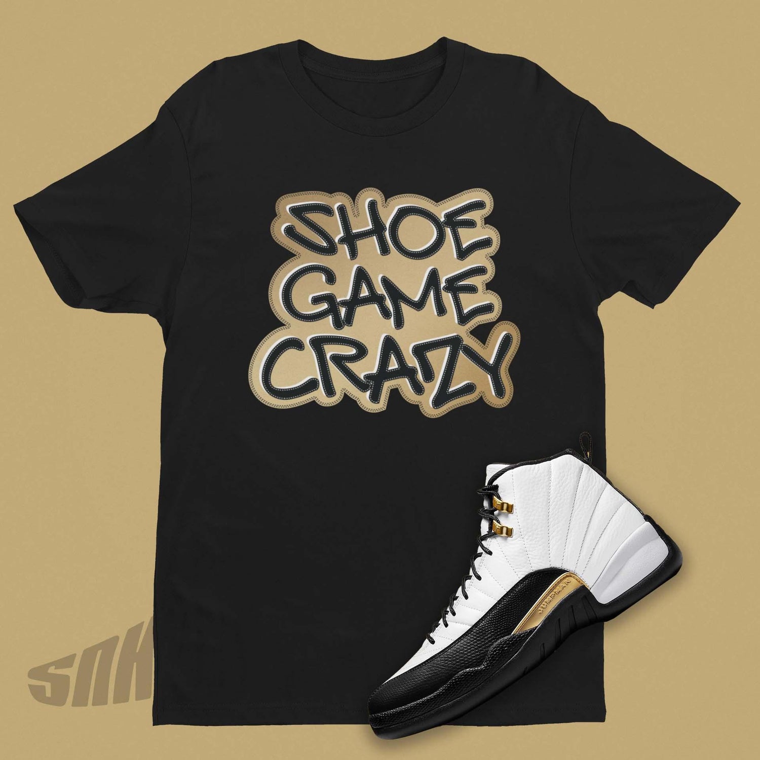 Shoe Game Crazy in Gold with Black Shirt