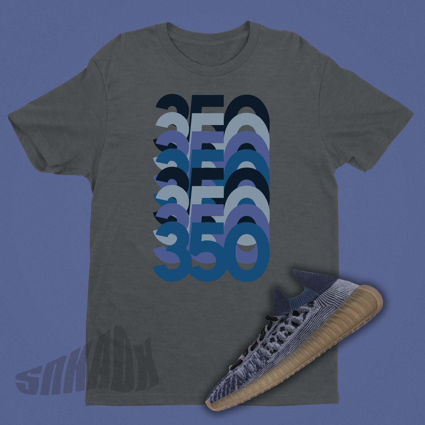 Yeezy 350 BOOST V2 CMPCT Slate Blue Match Shirt