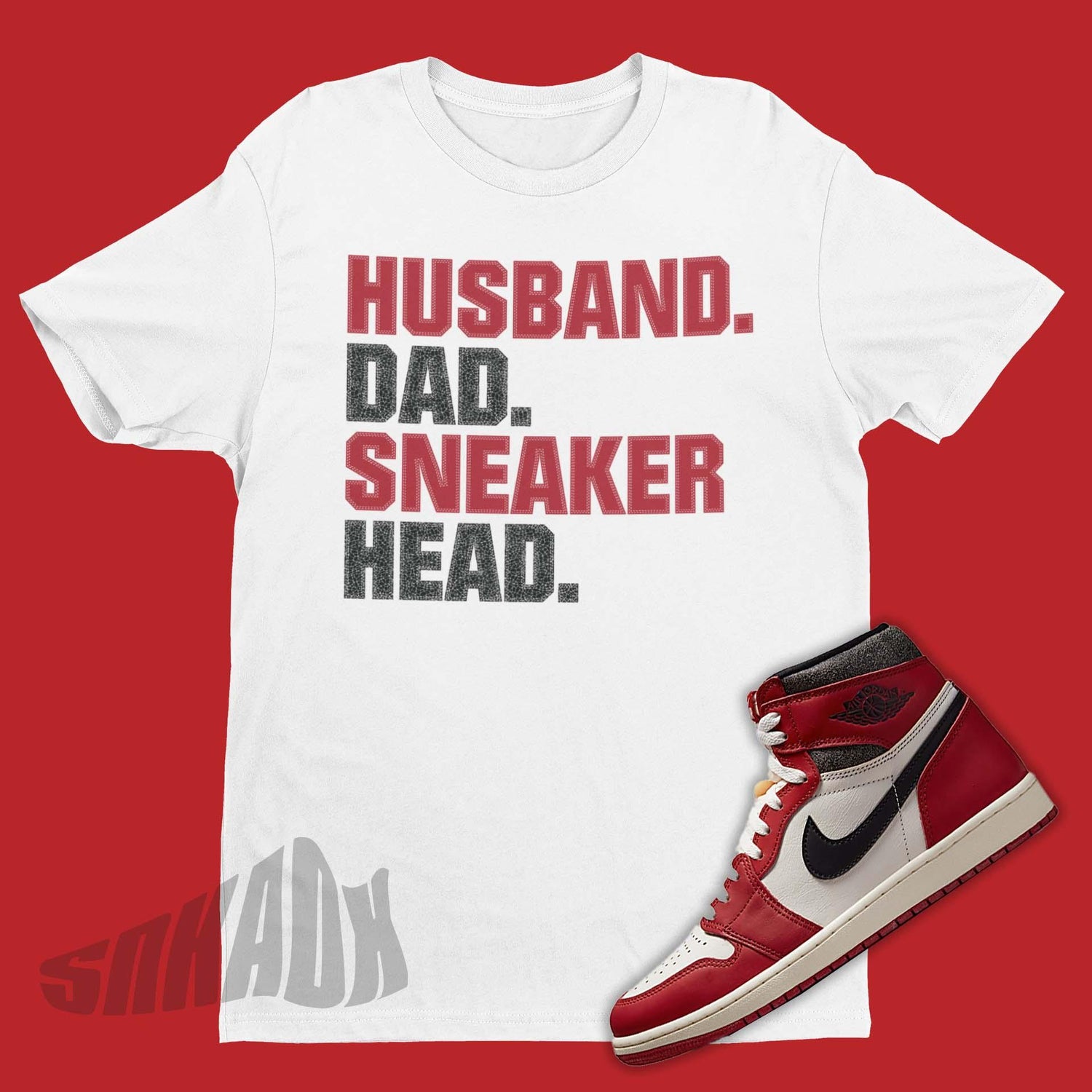 Husband Dad Sneakerhead Shirt To Match Air Jordan 1 Chicago Lost & Found