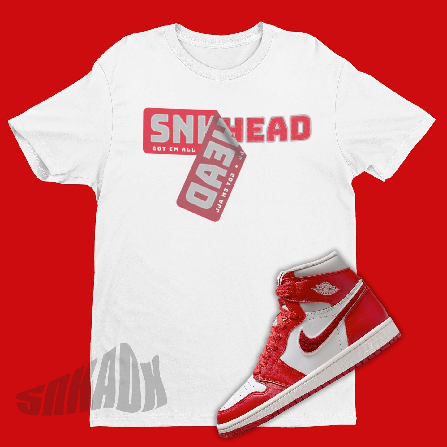 Sneaker Sticker Shirt To Match Air Jordan 1 Newstalgia Chenille