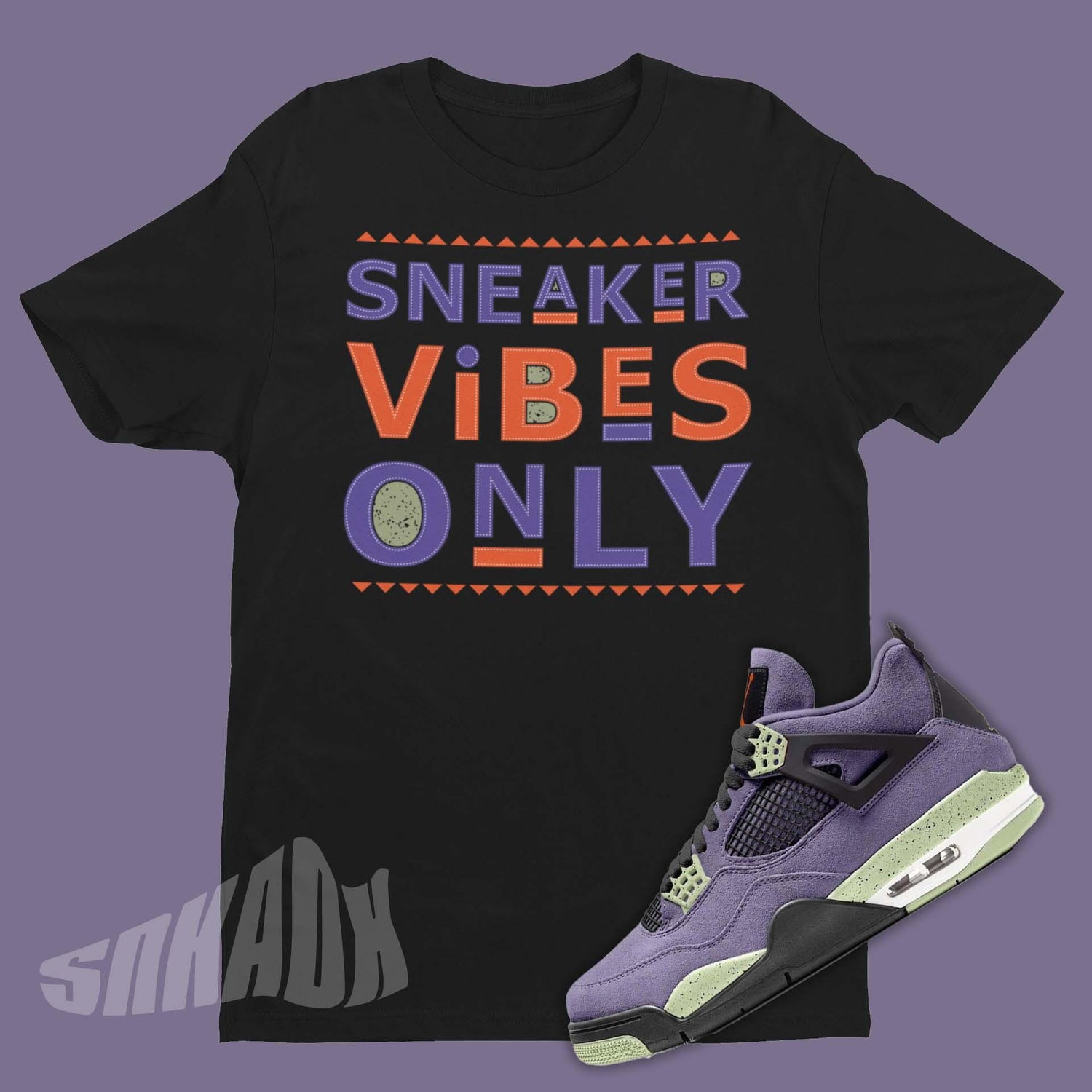 Sneaker Vibes Only Shirt To Match Air Jordan 4 Canyon Purple - SNKADX