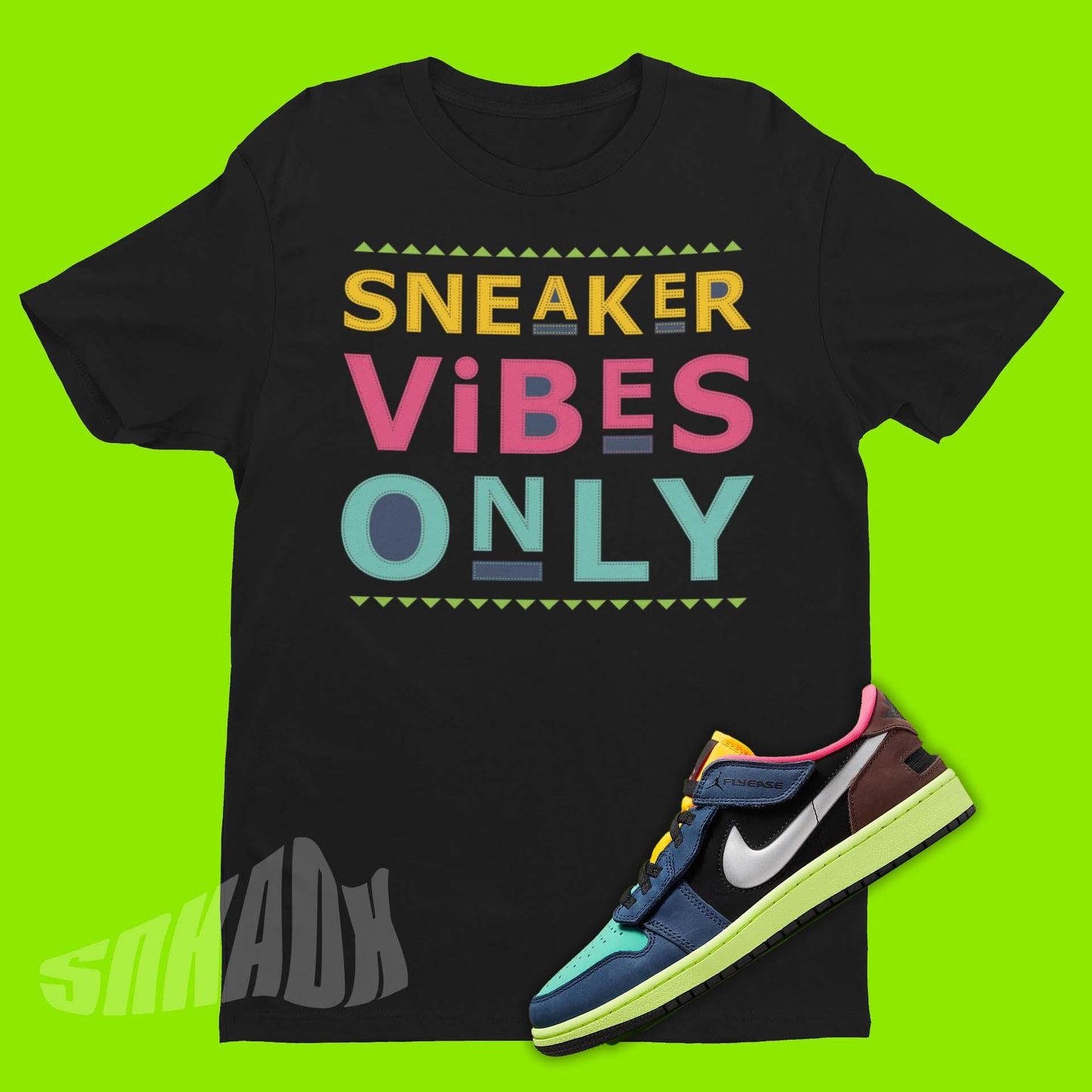 Sneaker Vibes Only Shirt To Match Air Jordan 1 Low Flyease Bio Hack