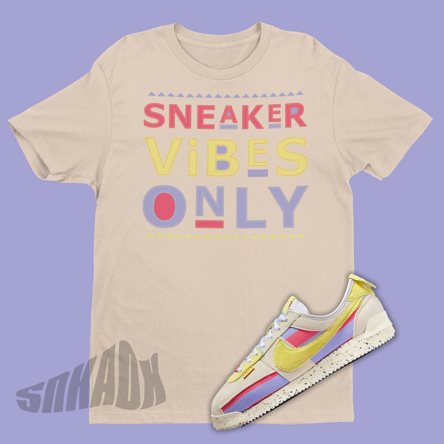Sneaker Vibes Only Shirt To Match Union LA Nike Cortez Lemon Frost