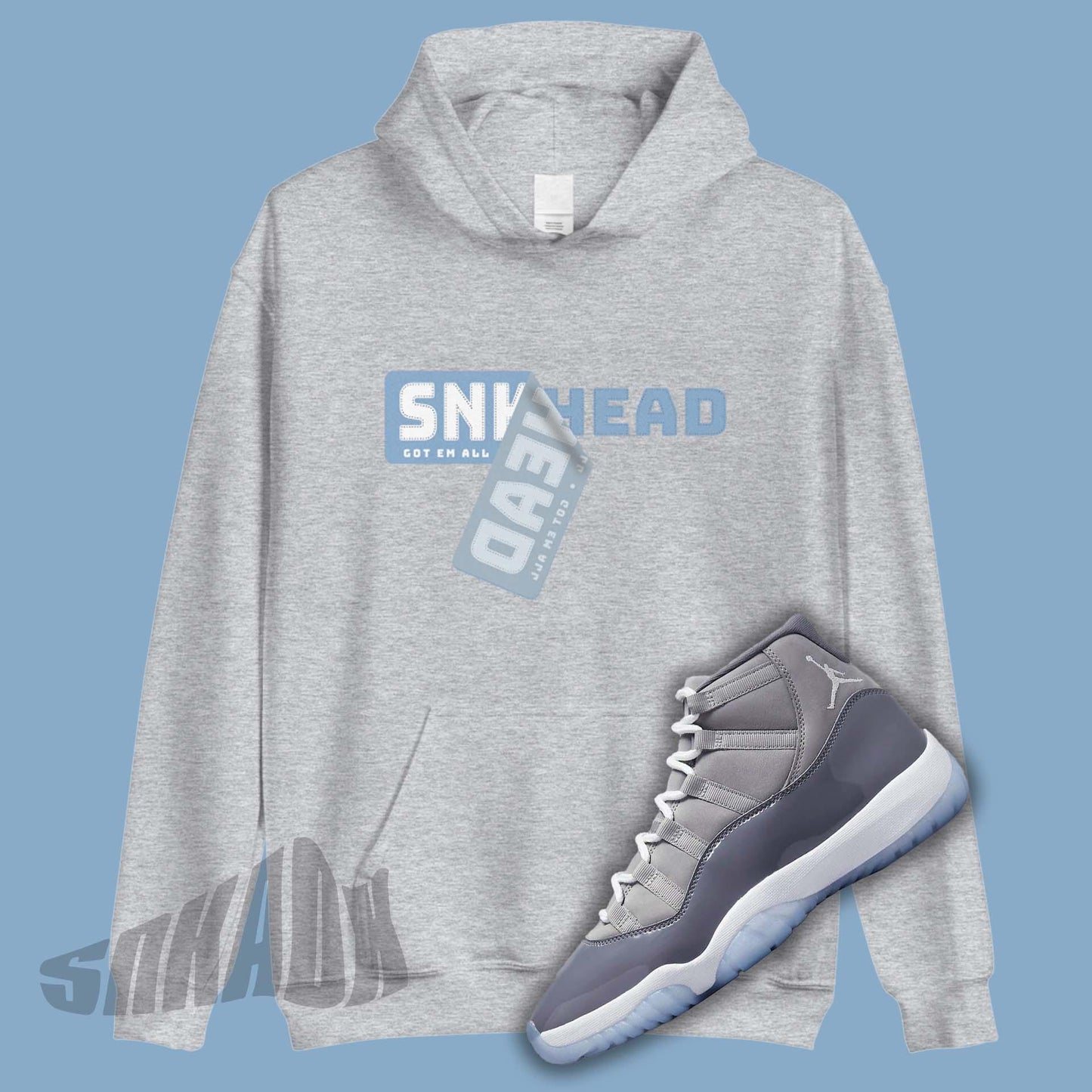 Sneakerhead Sticker to match Air Jordan 11 Cool Grey