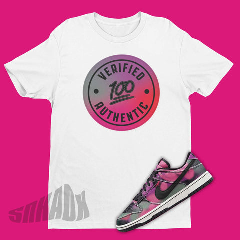 Verified Authentic Shirt In White To Match Nike Dunk Low Graffiti