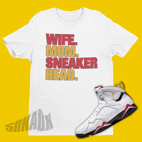 Women Sneakerhead Shirt To Match Air Jordan 7 Cardinal