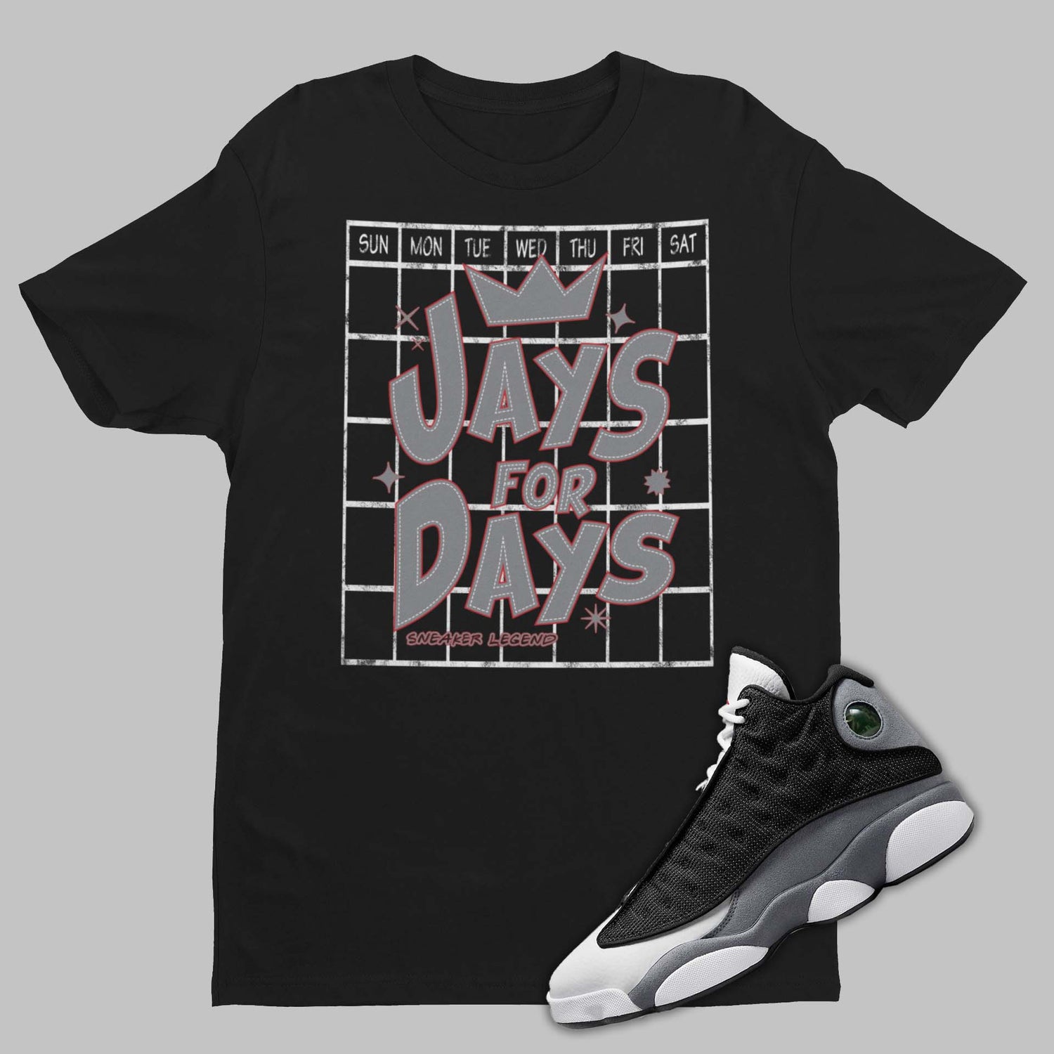 Jays For Days Jordan 13 Black Flint Matching Shirt