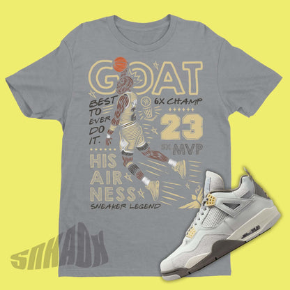 Greatest Ever Shirt To Match Air Jordan 4 Craft Photon Dust - Sport Grey / S - T-Shirt