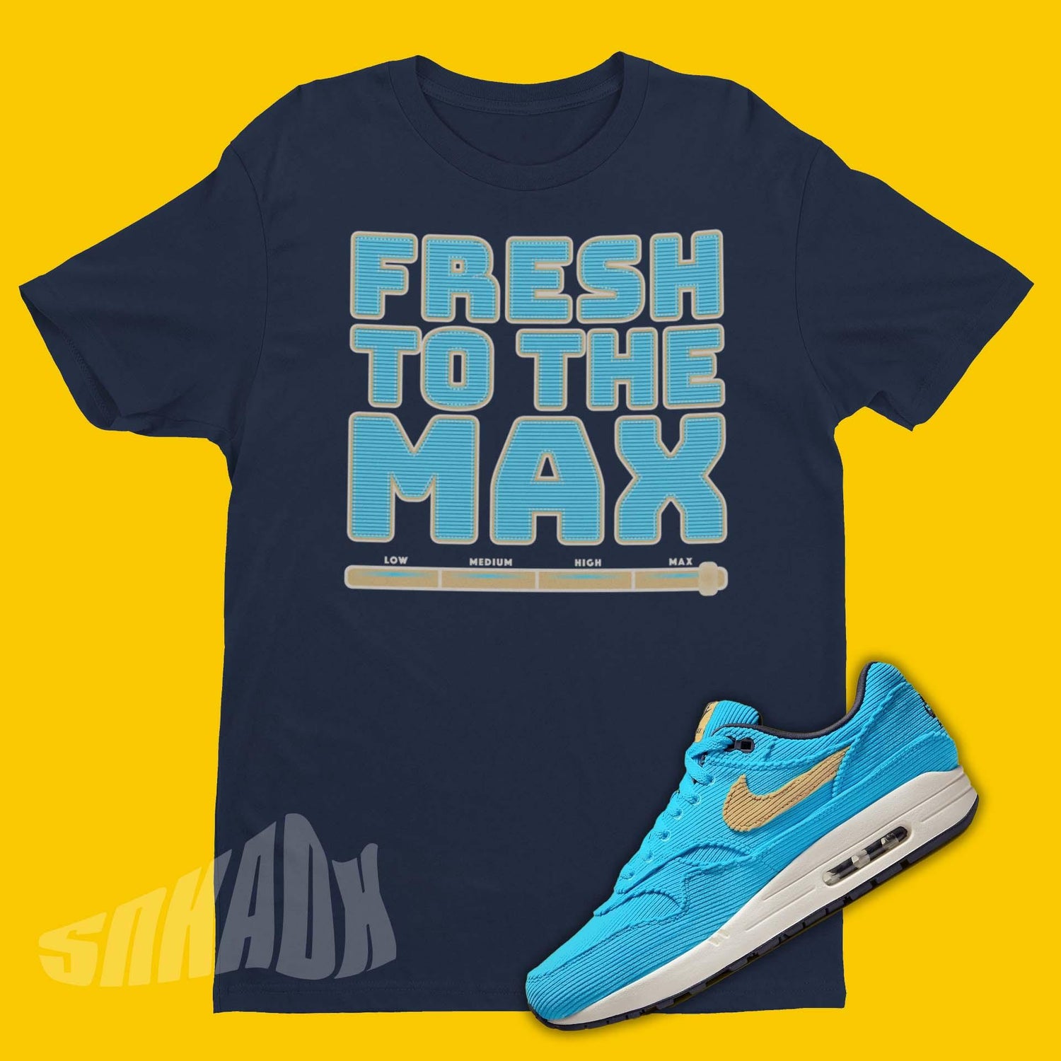 Nike Air Max 1 Corduroy Baltic Blue shirt