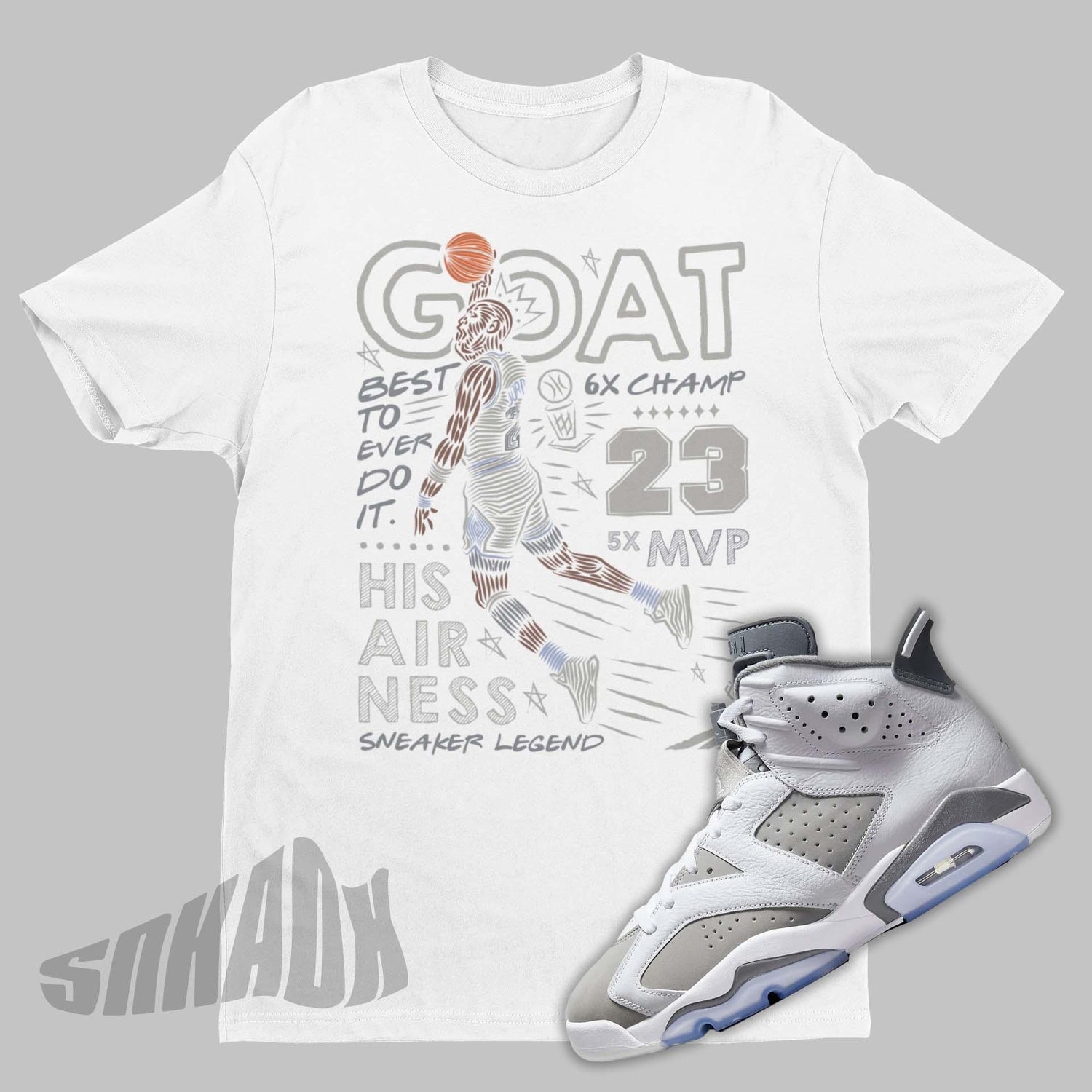 air jordan 6 col grey shirt