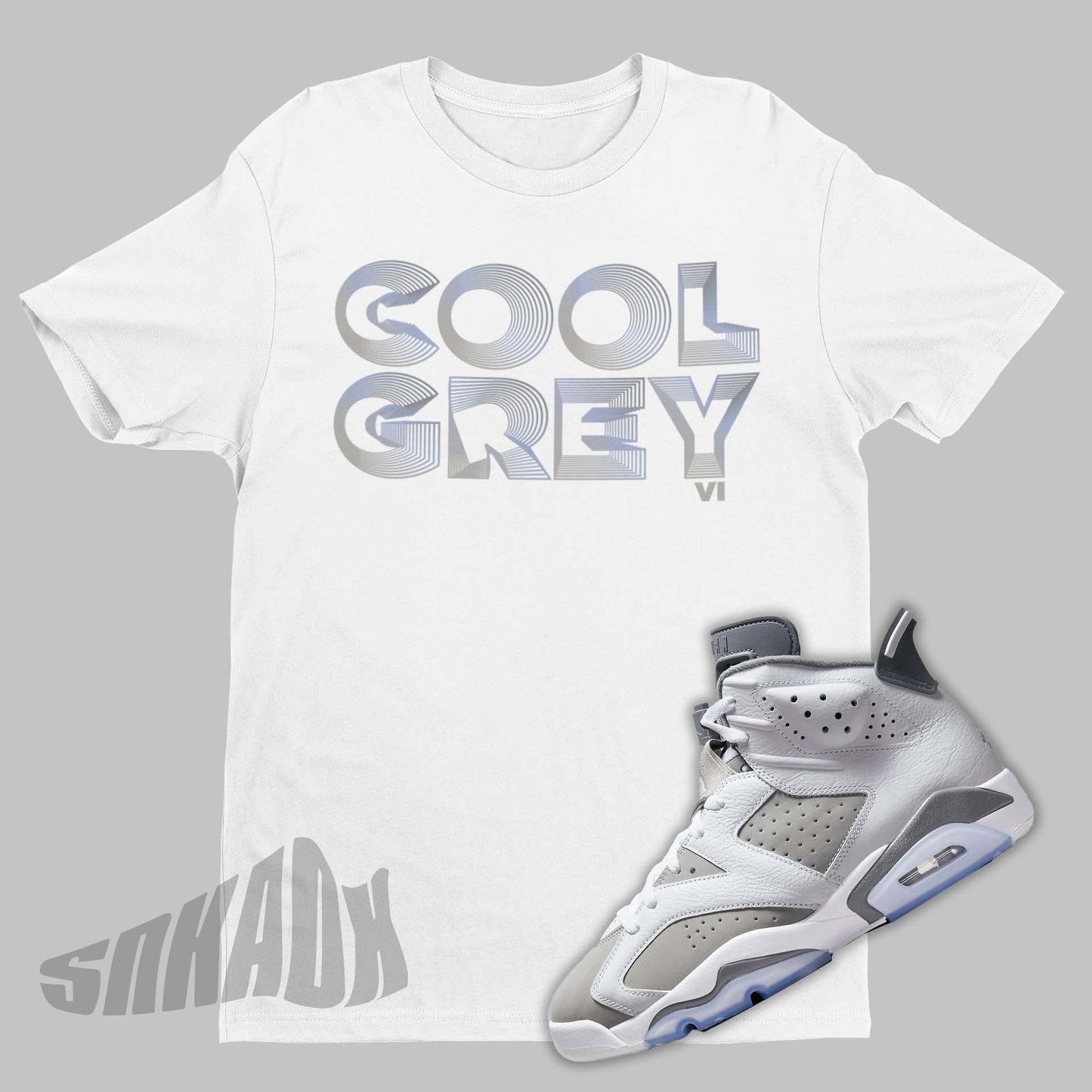 Air Jordan 6 Cool Grey Sneaker Matching Tee Shirt