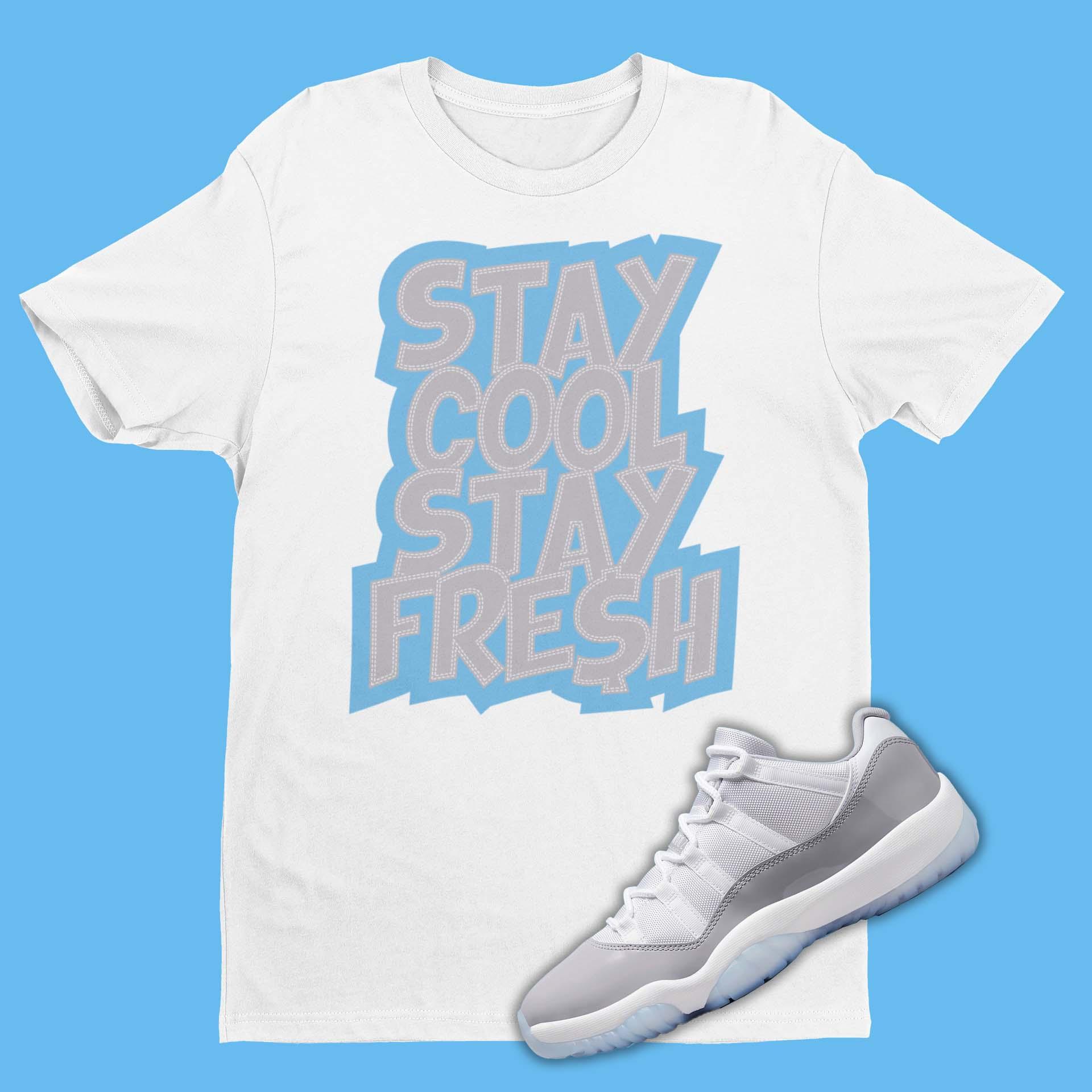 Air Jordan 11 Low Cement Grey matching shirt