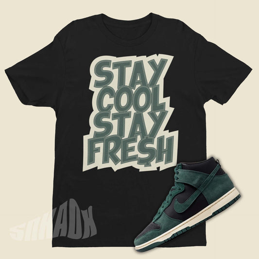 Nike Dunk High Faded Spruce shirt