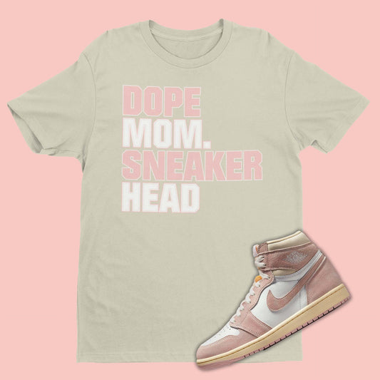 Dope Mom Sneakerhead Jordan 1 Washed Pink Matching Shirt