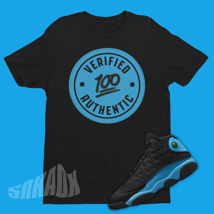 Verified Authentic Shirt To Match Air Jordan 13 University Blue