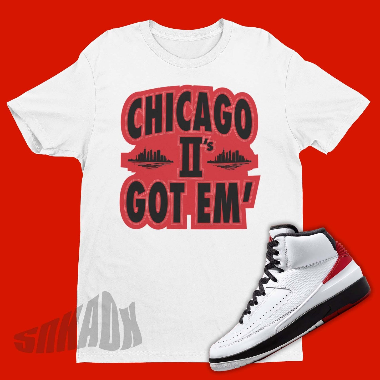 White Shirt To Match Air Jordan 2 OG Chicago