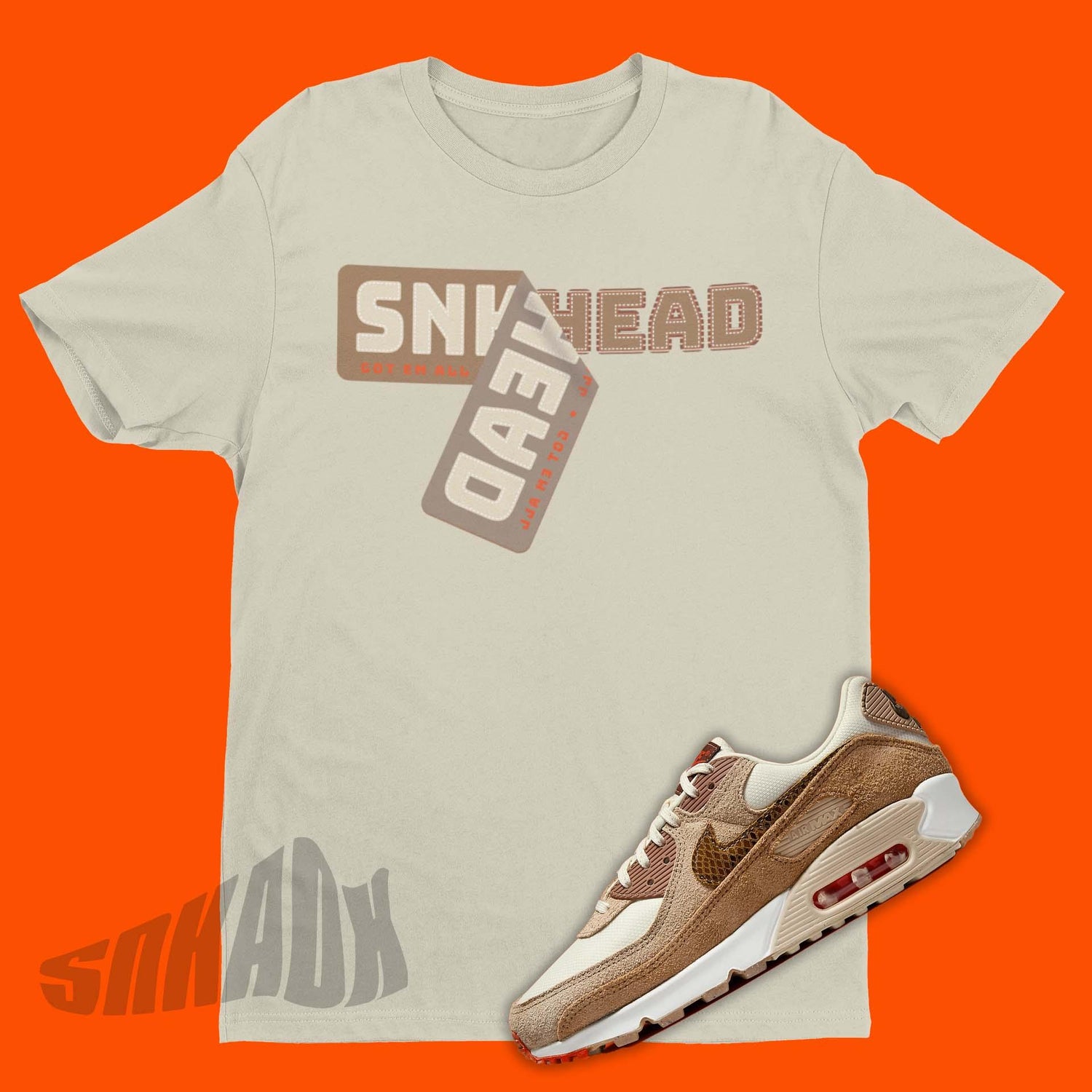 Sneaker Stickers Shirt To Match Nike Air Max 90 Snakeskin