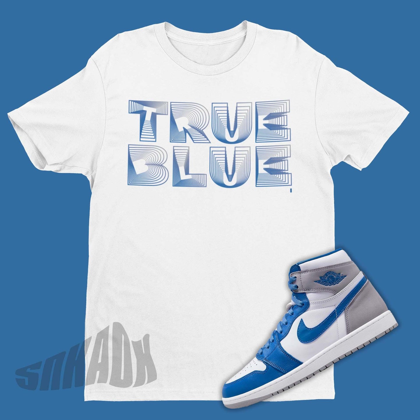 True Blue Shirt To Match Air Jordan 1 True Blue