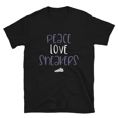 Peace Love Sneakers Shirt To Match Jordan 13 Court Purple - SNKADX