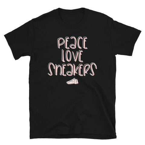Peace Love Sneakers Shirt To Match Air Jordan 1 Bleached Coral - SNKADX