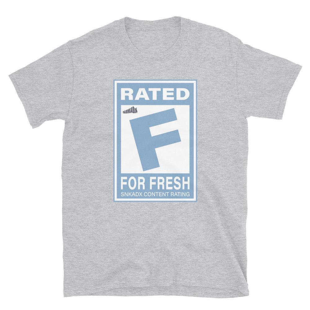 Rated F For Fresh Gamer Shirt To Match Air Jordan 11 Cool Grey - SNKADX