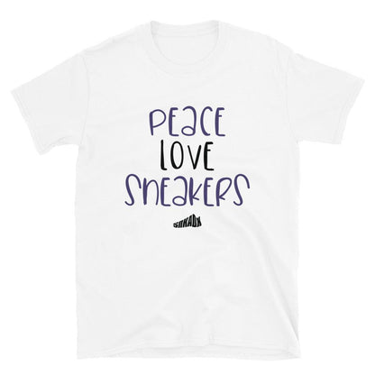 Peace Love Sneakers Shirt To Match Jordan 13 Court Purple - SNKADX