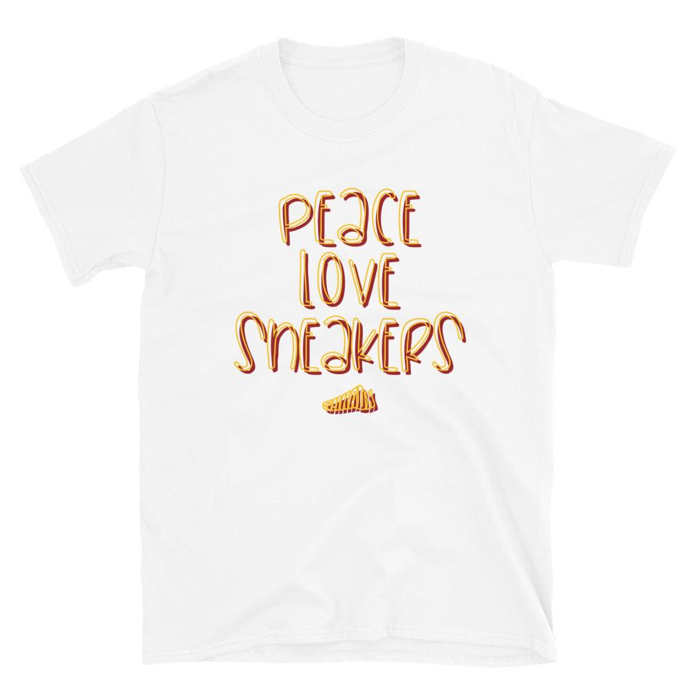 Peace Love Sneakers Shirt To Match Nike Dunk Midas Gold - SNKADX