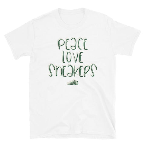 Peace Love Sneakers Shirt To Match Nike Dunk Low Vintage Green - SNKADX